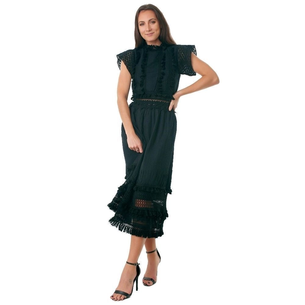 PLACE NATIONALE LE VALLONET Dress Black Eyelet